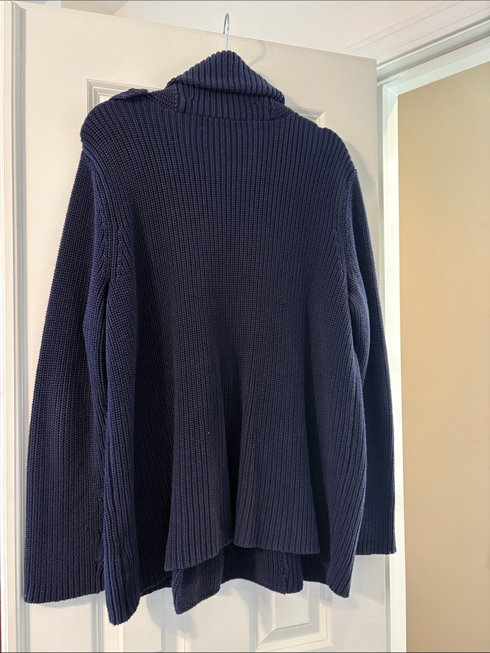 Lauren Ralph Lauren Navy Knit Swester Blazer with Gold Buttons - Size XL - Picture 4 of 4